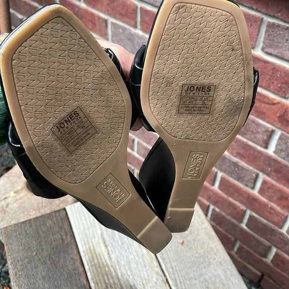 JONES NEW YORK | Iris | Woven |Slip On |Wedge |Black |Square Toe |Mule |Size 7.5 - Picture 8 of 14